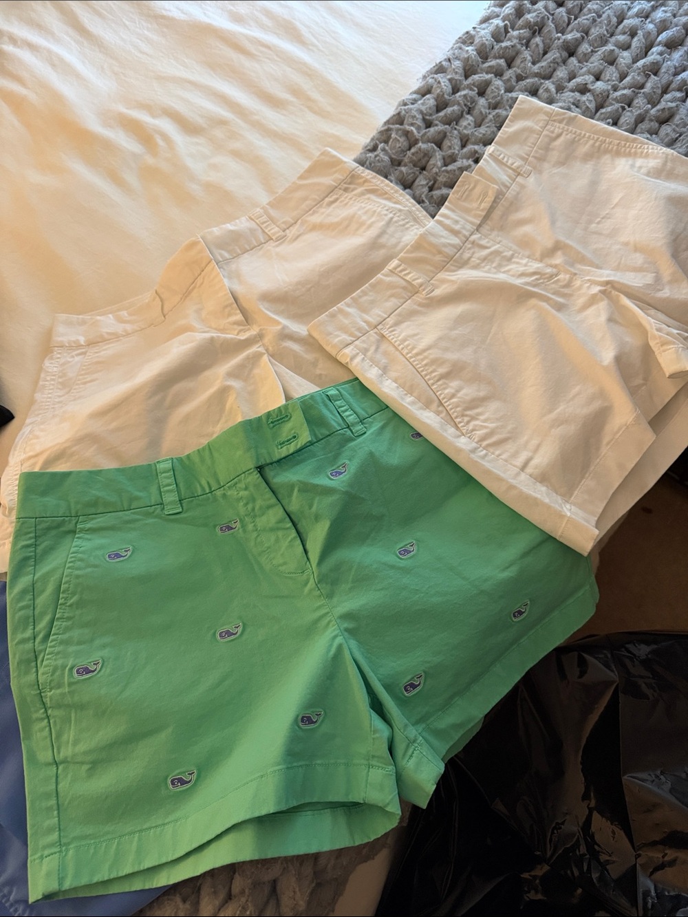 Vineyard Vines Green Whale Embroidered Shorts